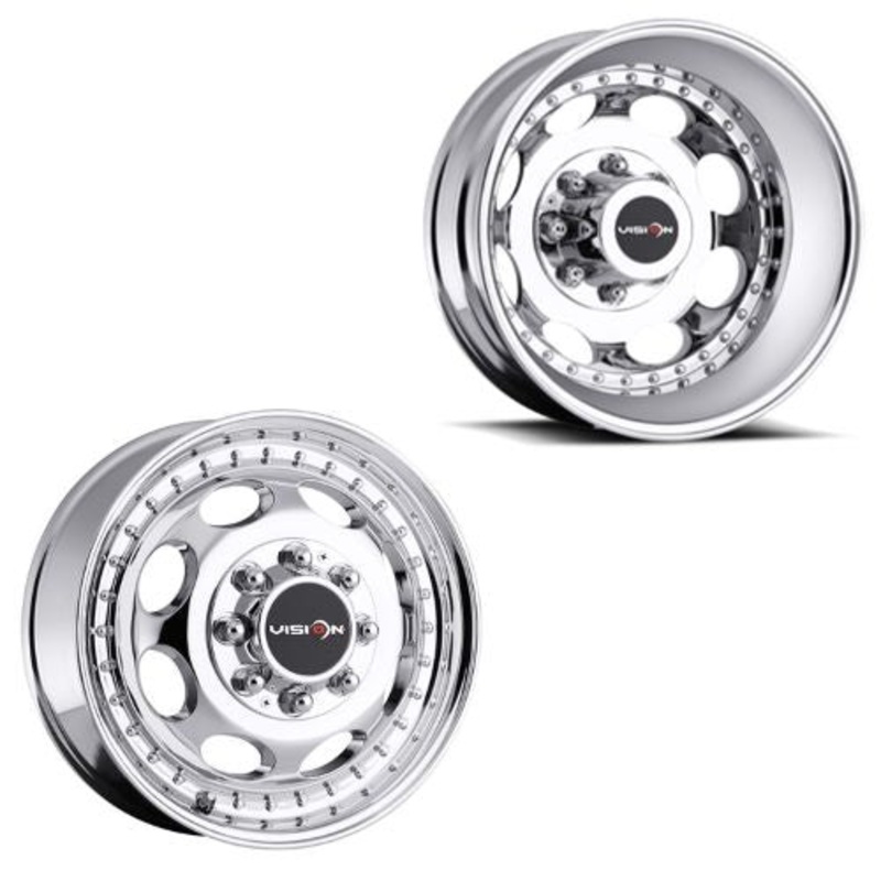 16×6 Vision 181 Hauler Dually Chrome PRE-11 GM PRE-19 DODGE PRE-99 FORD Wheels 8×6.5 Set of 4 (Fits Stock Tire Sizing)