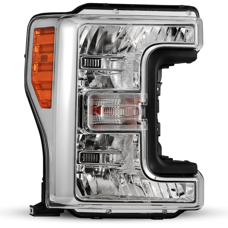 For 2017-2019 Ford F-250/ F-350/ F-450/ F-550 Super Duty Halogen Headlight 1 Left Side Only – Chrome/Clear Lens