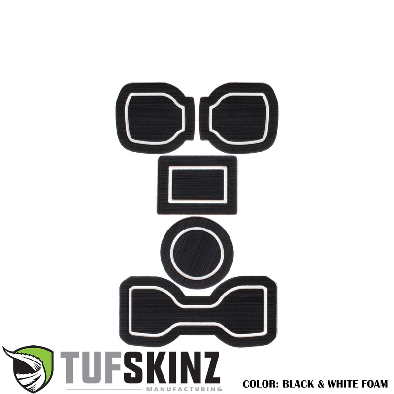 Tufskinz FOAM Cup holder inserts with QI Charger(Automatic) Inserts for  Tacoma (2016-2023)