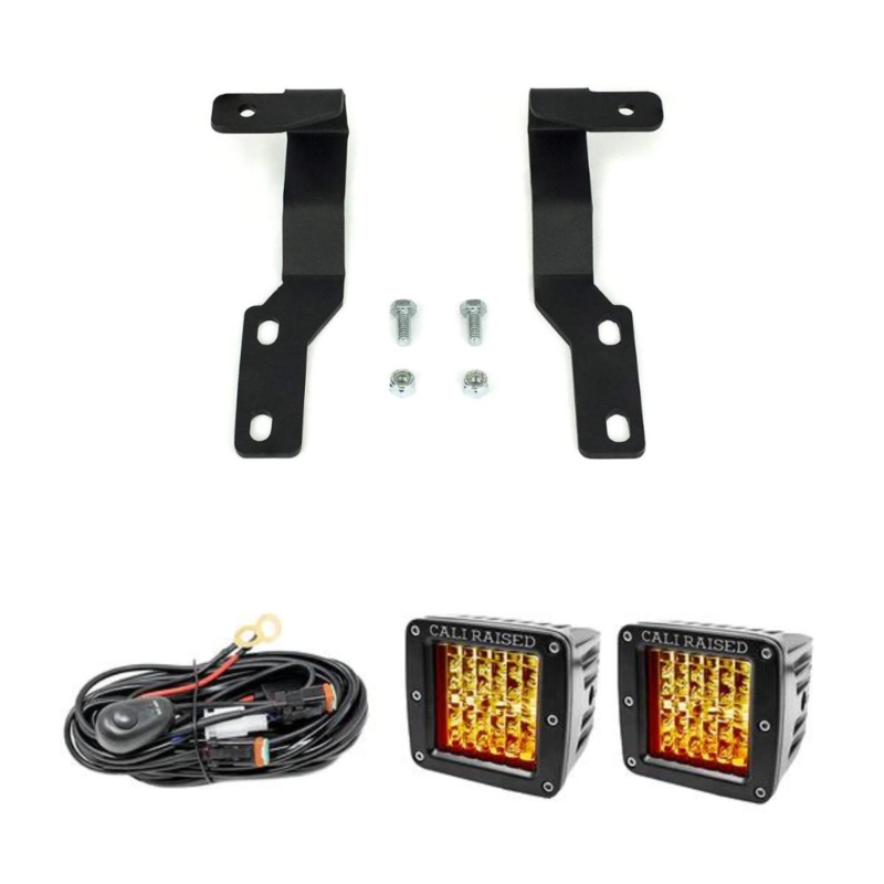 Cali Raised Low Profile LED Ditch Lights Brackets Kit for Tacoma (2005-2015)