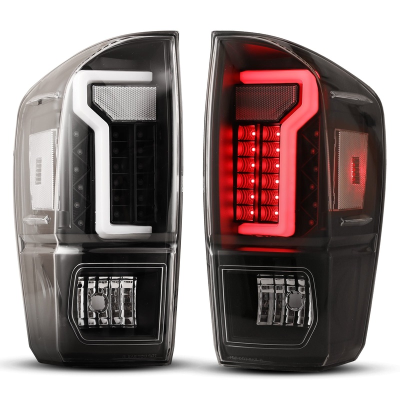 For 2016-2023 Toyota Tacoma LED Tail Light – Matt Black / Clear