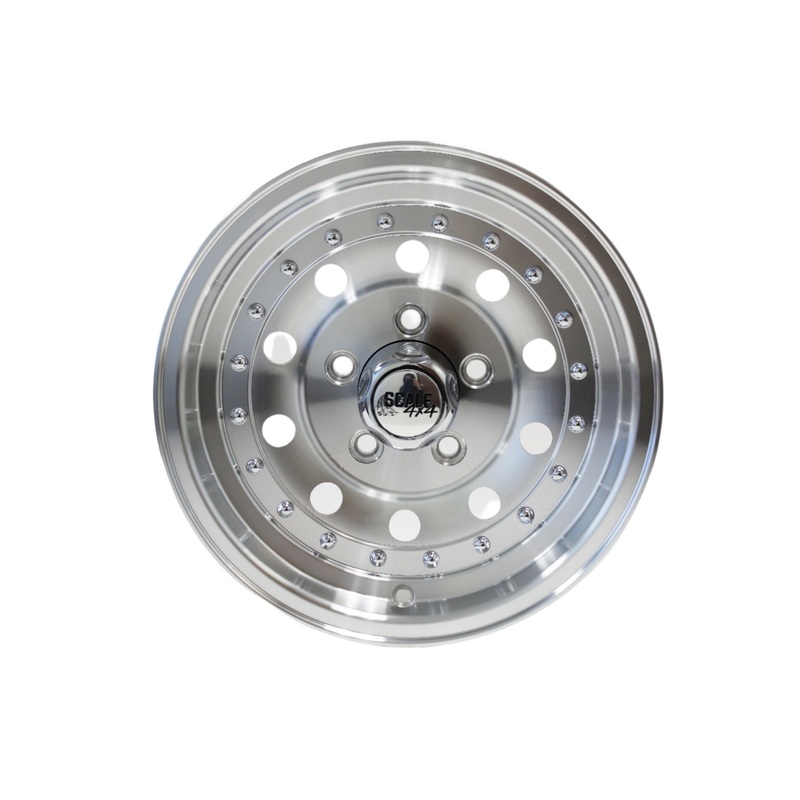 SCALE4X4 16 Inch Bandit II Machined Clear Coat Wheels / 16×8.0 / +0 / 6×139.7