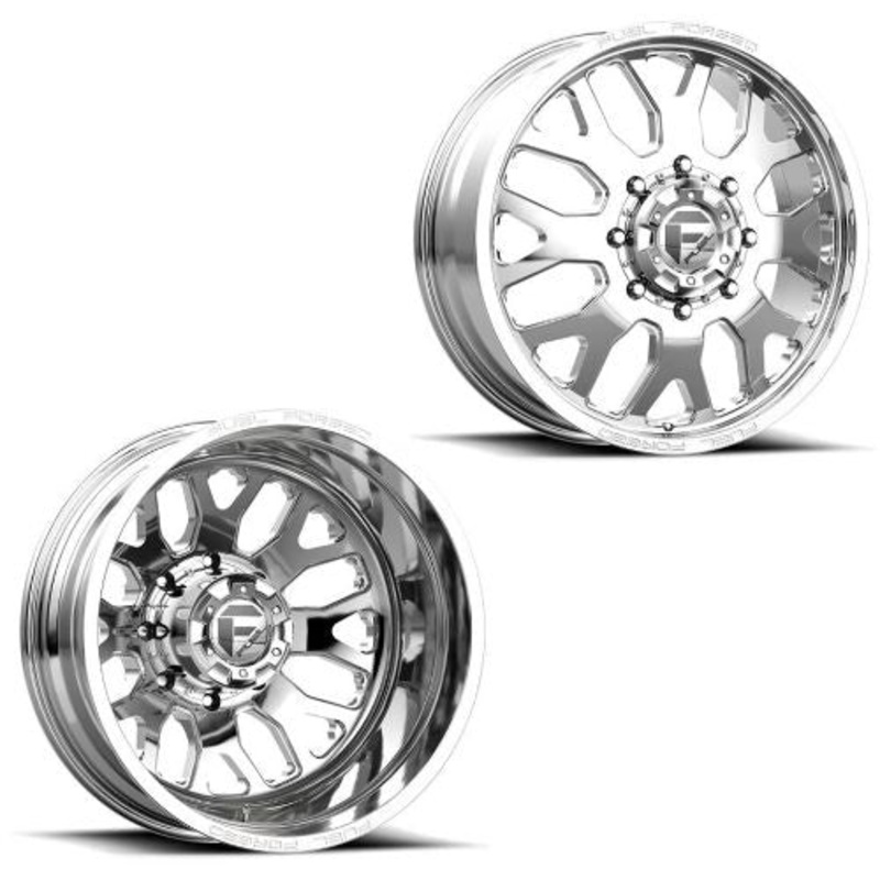 24×8.25 Fuel Forged FF19D 05-UP FORD 19-UP DODGE DUALLY Wheels 8×200 Set of 6 (Fits UP to 13.50 tire)
