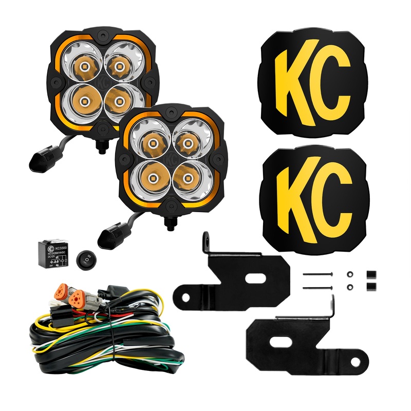 KC FLEX ERA 4 LED 5in Spot 2-Light Sys 2018-2023 Jeep Wrangler JL Gladiator JT 97140