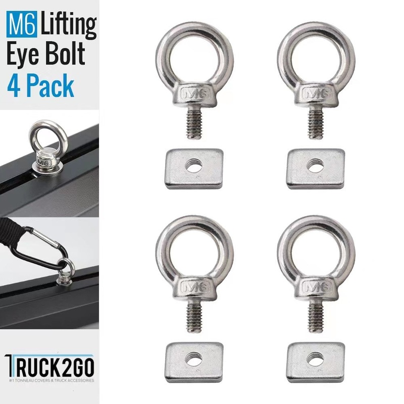 TRUCK2GO M6 Eye Bolt T-Slot Track Tie Down Anchor
