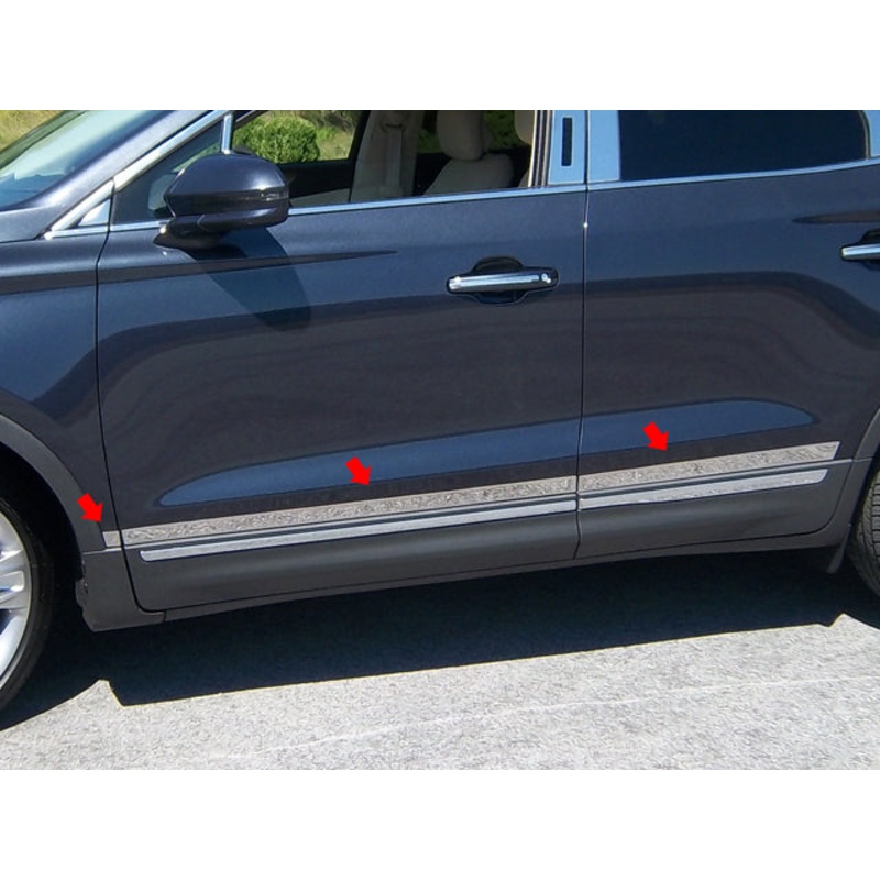 Lincoln MKC 2015-2019, 4-door, SUV (6pc Stainless Steel Body Side Molding Accent  1.5″ – 1.75″ tapered Width ) AT55640 QAA