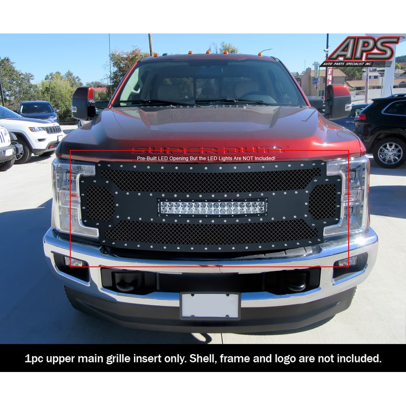 APS GR06LFC63D Main Upper Rivet Grille Fits 2017-2019 Ford F-250