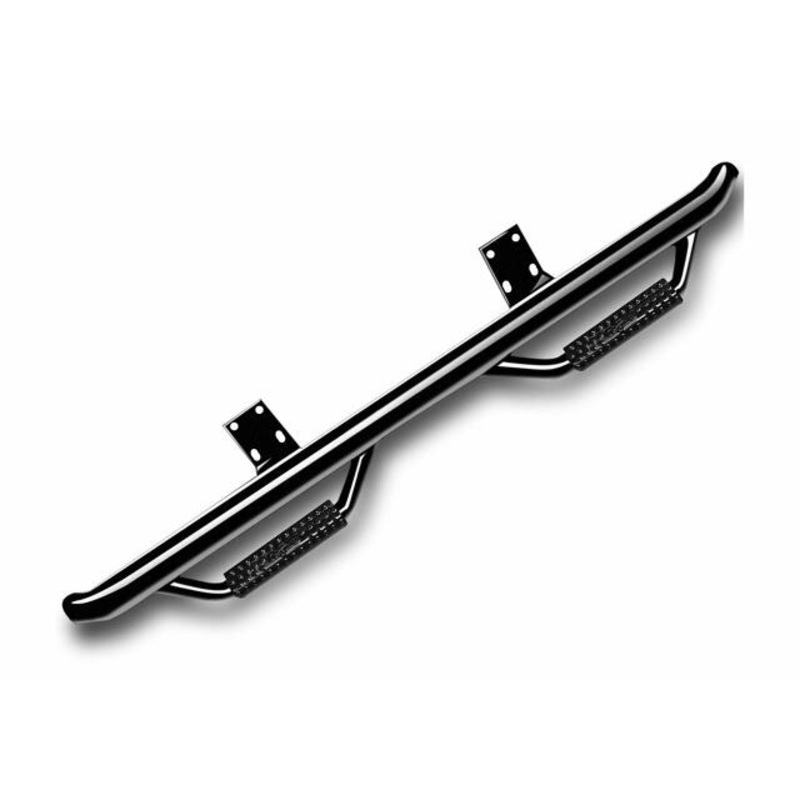 RealTruck Nerf Steps Compatible with Ford F-150 | Cab Length, Heavy Duty Steel, Gloss Back | F0973QC | Compatible with Ford F-150/Raptor/Lobo SuperCab, SRW Gas. 2009-2014