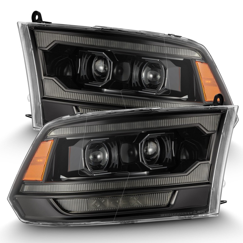 ALPHAREX 2009-2018 Ram Truck (MK II 5th Gen 2500 Style) LUXX-Series LED Projector Headlights Alpha-Black