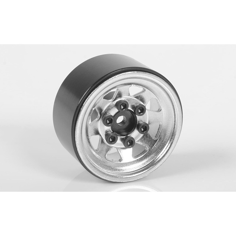 RC4WD Stamped Steel 1.0″ Stock Beadlock Wheels, Chrome (4)