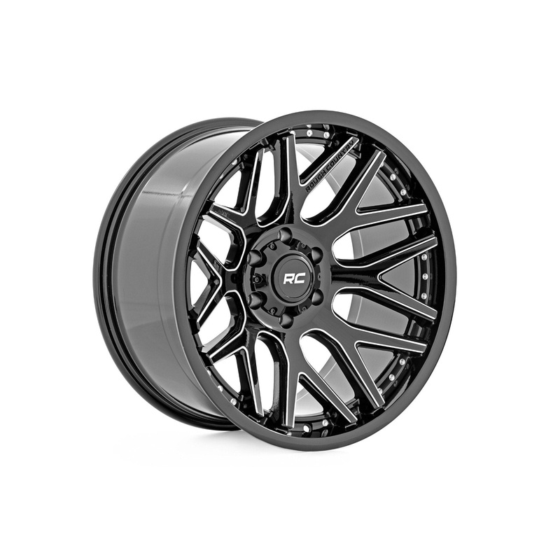 Rough Country 95 Series Wheel | Machined One-Piece | Gloss Black | 22×10 | 6×5.5 | -25mm