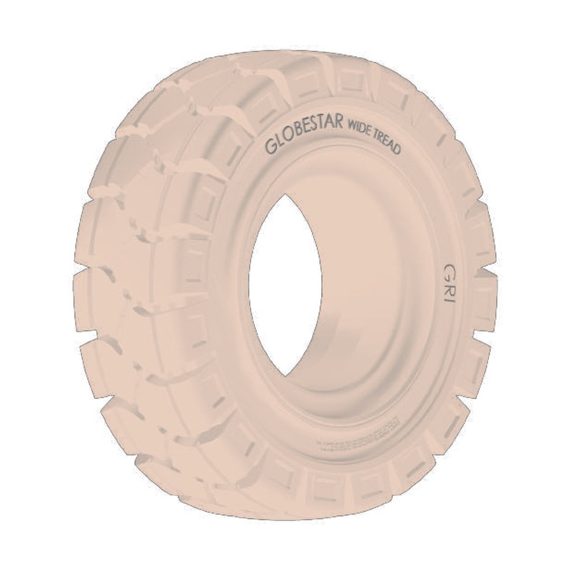 23×10-12 8″ GRI GLOBESTAR Wide Tread, Standard, Non-Marking, Solid, White