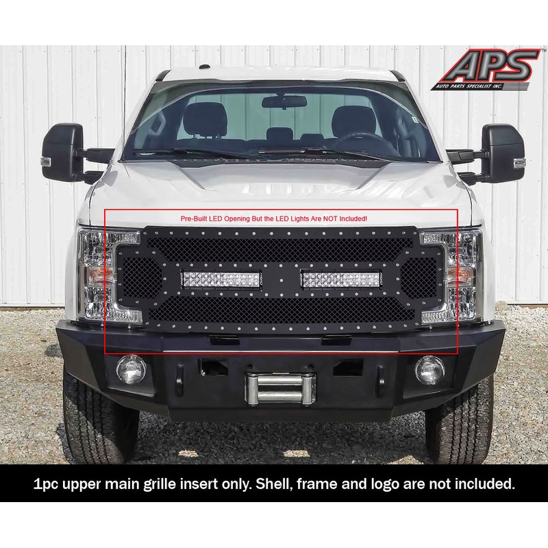 APS GR06LFC63C Main Upper Rivet Grille Fits 2017-2019 Ford F-250