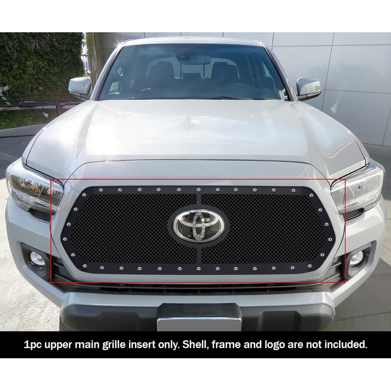 APS GR20LFJ31H Main Upper Rivet Grille Fits 2018-2019 Toyota Tacoma