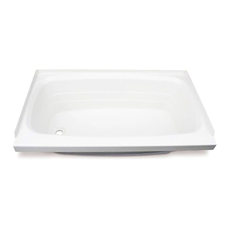 Lippert Replacement 24″ x 46″ White Bathtub with Left Drain, Scratch-Resistant ABS Acrylic Compatible with RVs, Travel Trailers, 5th Wheels, Motorhomes – W2446LHSPK