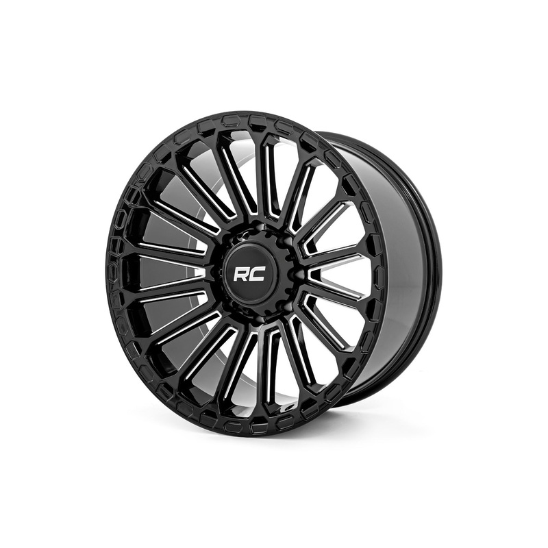 Rough Country 97 Series Wheel | One-Piece | Gloss Black | 22×10 | 8×6.5 | -19mm