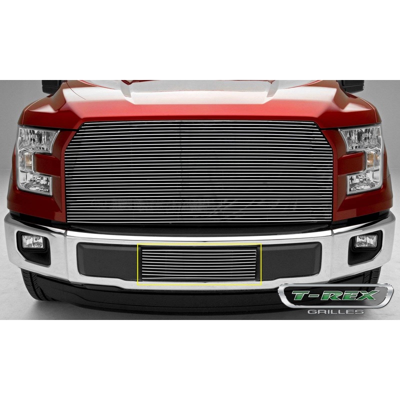 T-REX Grilles 25573 Polished Aluminum Horizontal Bumper Grille Fits 2015-2017 Ford F-150