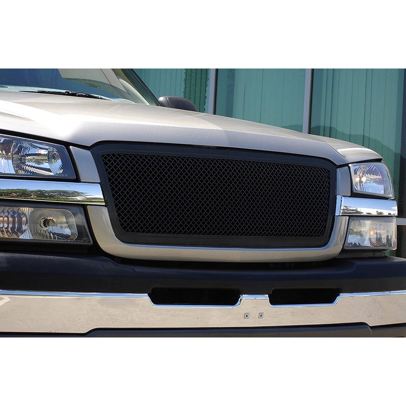 T-REX Grilles 51101 Black Mild Steel Small Mesh Grille Fits 2003-2006 Chevrolet Avalanche