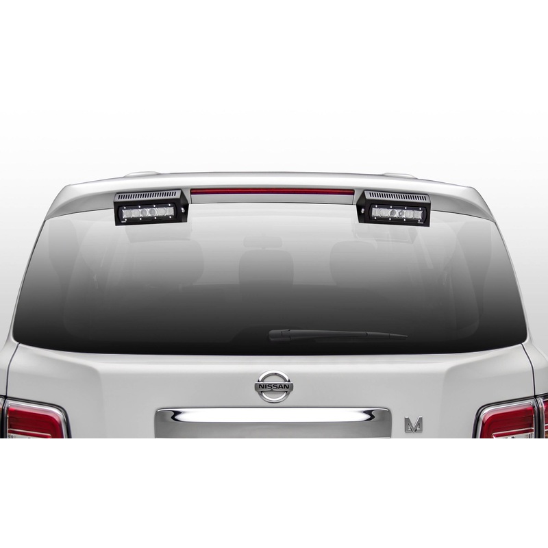 ZROADZ Z347871-KIT Black Mild Steel Rear Spoiler LED Kit Fits 2010-2017 Nissan Patrol Y62
