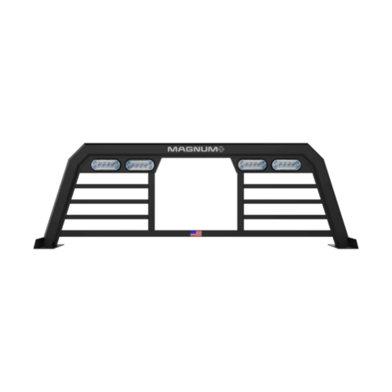 Magnum – Headache Rack | 1999-2006, GMC, Sierra 1500, Sierra 2500, Sierra 3500, Sierra 4500 | High Pro | Lights | Window Cut-out | Bars