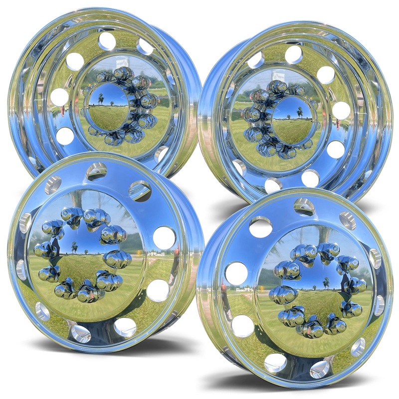 22.5×6.75 Northstar Direct Bolt-On 6-Wheel Kit  Fits 20082011 Ram 4500/5500 DRW (Mirror Polished Aluminum & Steel Duals)
