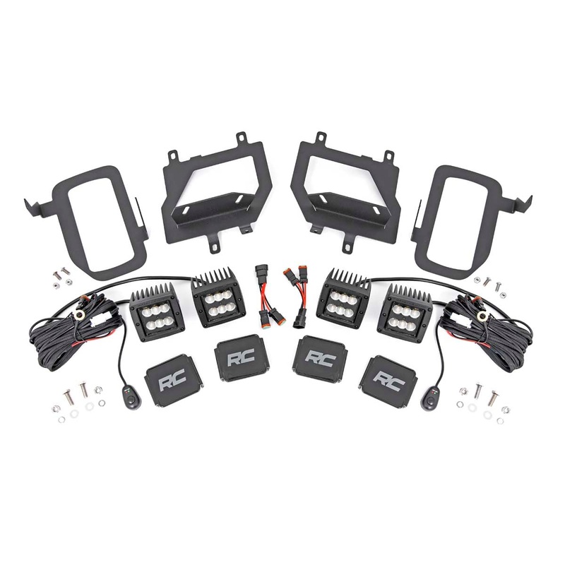 LED Light Kit | Fog Mount | Dual 2″ Black Pairs | Flood | Ford F-150 (15-17)