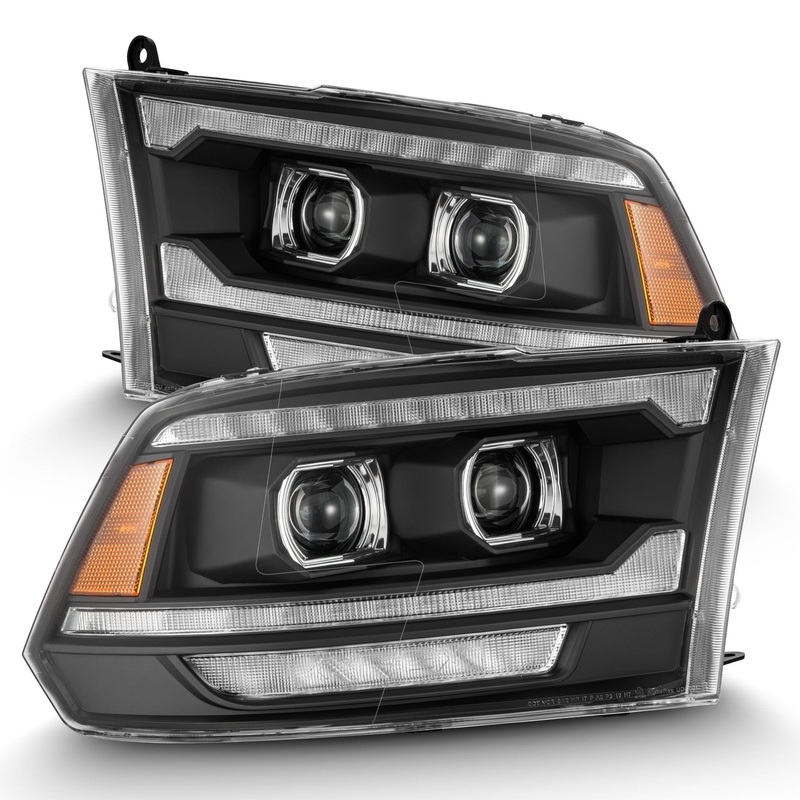 ALPHAREX 2009-2018 Ram Truck (MK II 5th Gen 2500 Style) LUXX-Series LED Projector Headlights Black