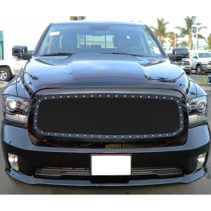 APS GR04LEI86H Main Upper Rivet Grille Fits 2013-2021 Ram 1500
