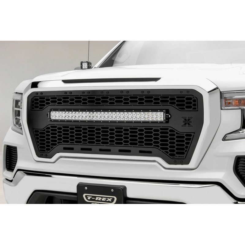 T-REX Grilles 7312281-BR Black Mild Steel Laser Cut Pattern Grille Fits 2019-2022 GMC Sierra 1500 SLE Sierra 1500 SLT Sierra 1500 Eleveation Sierra 1500 AT4 Sierra 1500 Denali