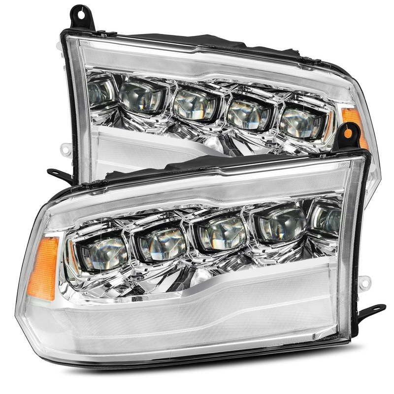 ALPHAREX 2009-2018 Ram Truck NOVA-Series LED Projector Headlights Chrome