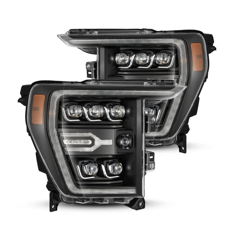 ALPHAREX 2021-2023 Ford F-150 NOVA-Series LED Projector Headlights Black