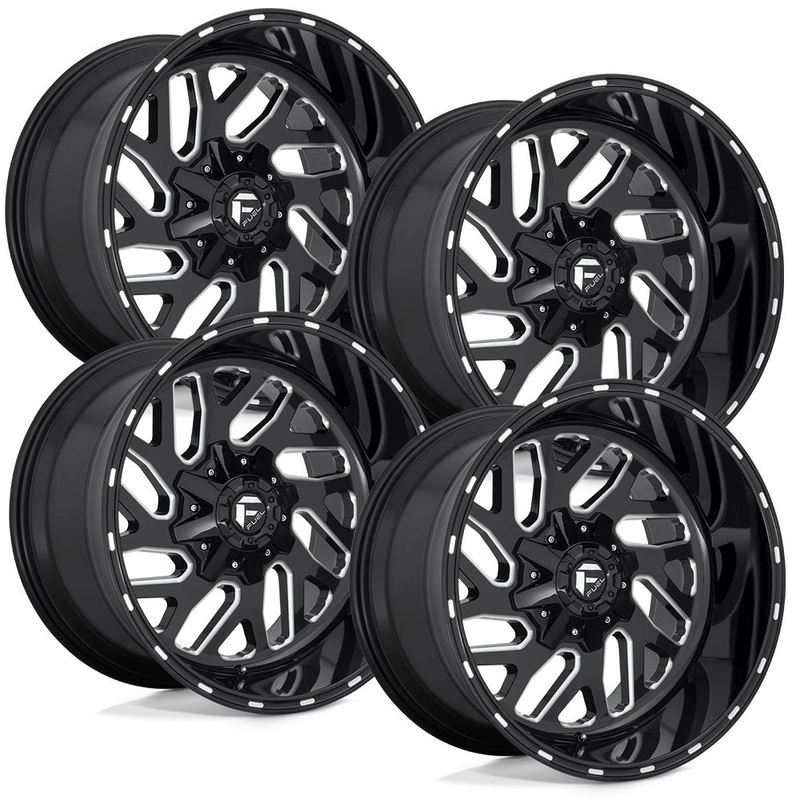 Fuel Triton D581 Milled Gloss Black Finish Aluminum Ford SRW Wheel Kit (8×170)