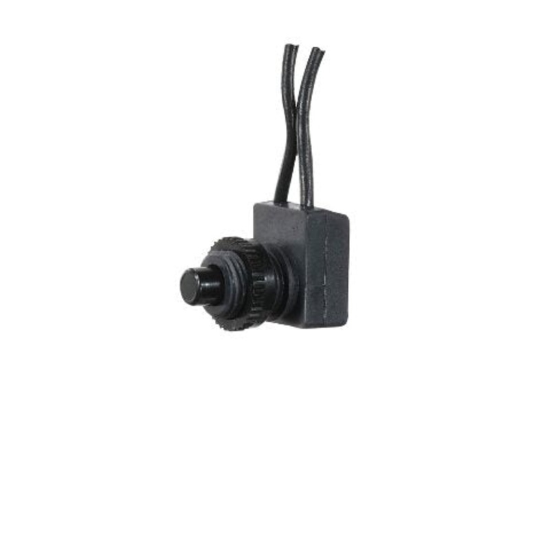 RV Designer S741, Push Button On/Off Switch – 3 Amp – 125VAC with 4.5″ Leads – Appliance