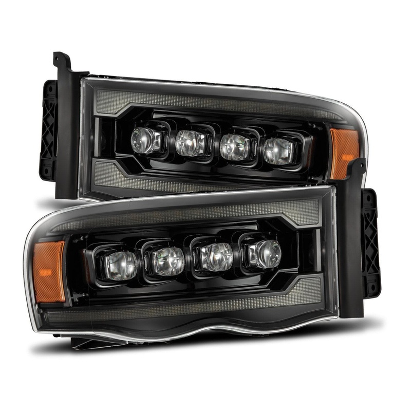 ALPHAREX 2002-2005 Dodge Ram NOVA-Series LED Projector Headlights Alpha-Black