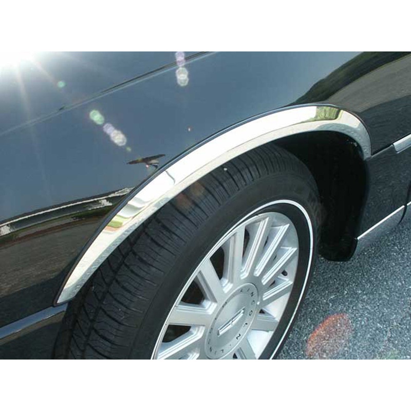 Molded Stainless Steel Wheel Well Fender Trim Molding 4 Pc