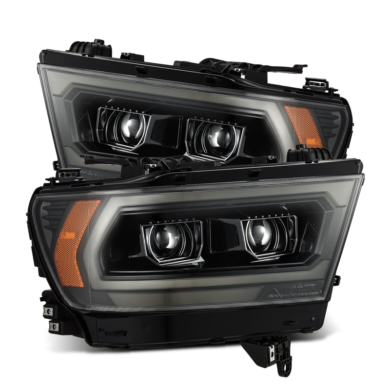ALPHAREX 2019-2024 Ram 1500 (MK II 2500 Style) LUXX-Series LED Projector Headlights Alpha-Black