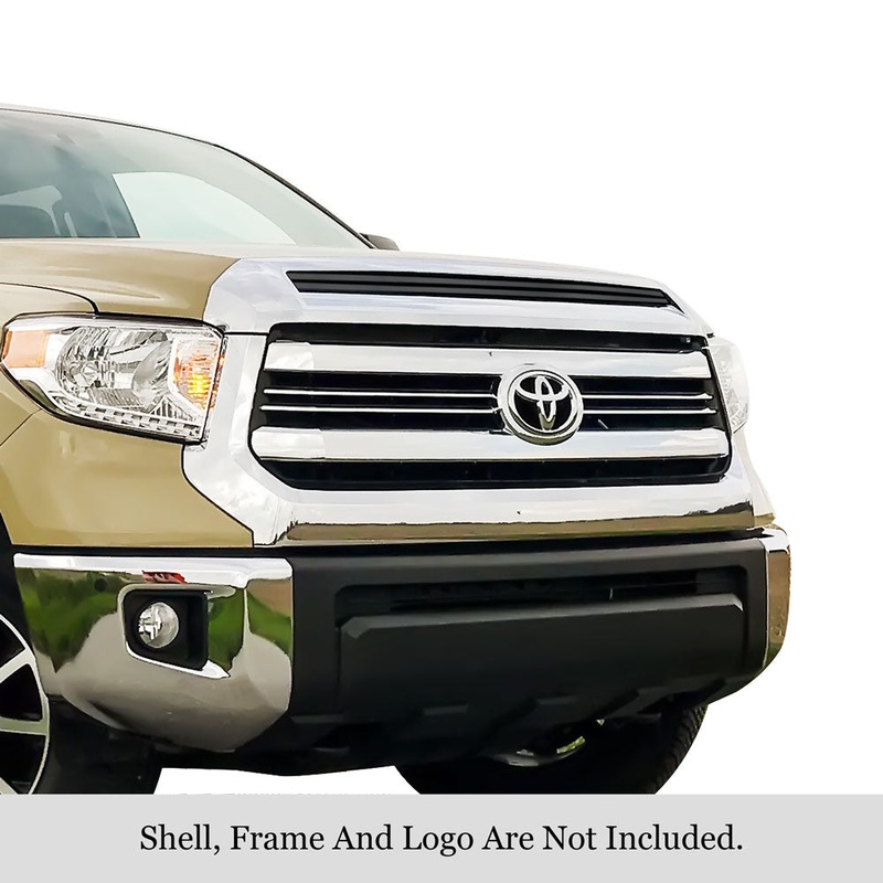 APS GR20FEI87J Hood Scoop Black Stainless Steel Billet Grille Fits 2014-2021 Toyota Tundra