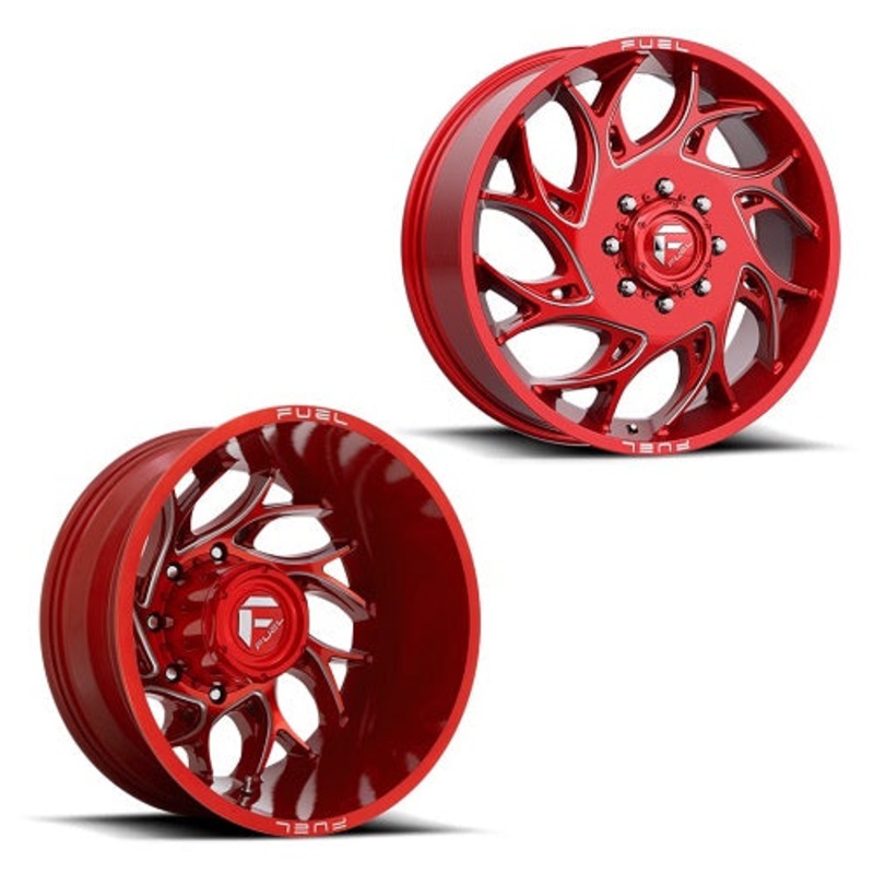 20×8.25 D742 Fuel Runner Red 05-UP FORD 19-UP DODGE DUALLY Wheels 8×200 Set of 6 (Fits UP to 12.50 tire)