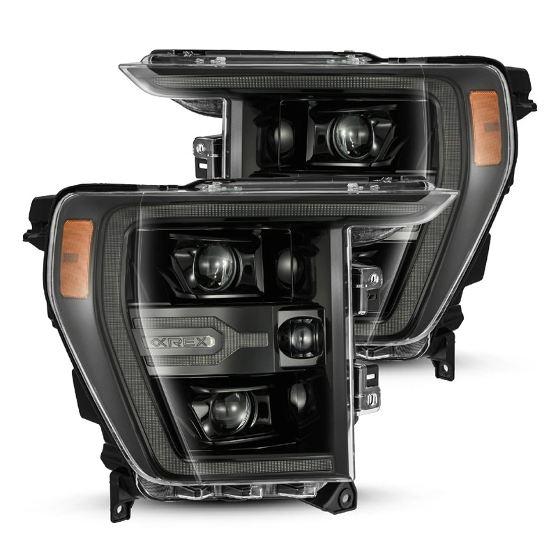 ALPHAREX 2021-2023 Ford F-150 LUXX-Series LED Projector Headlights Alpha-Black