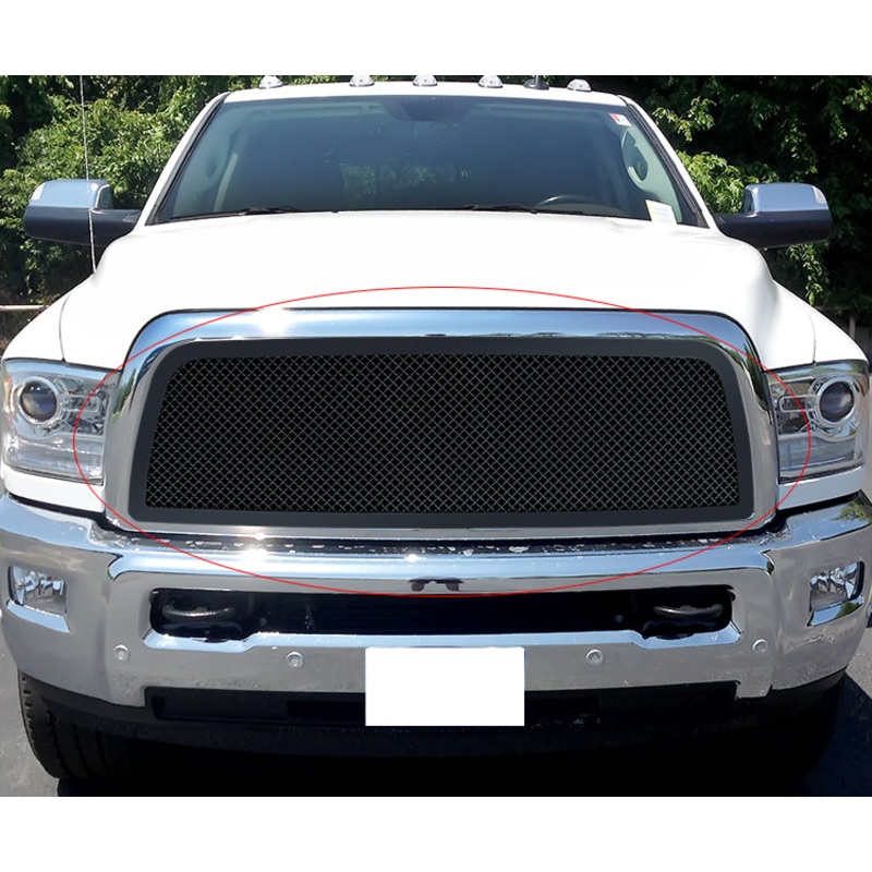 APS GR04GFC30K Main Upper Black Wire Mesh Grille Fits 2013-2018 Ram 2500