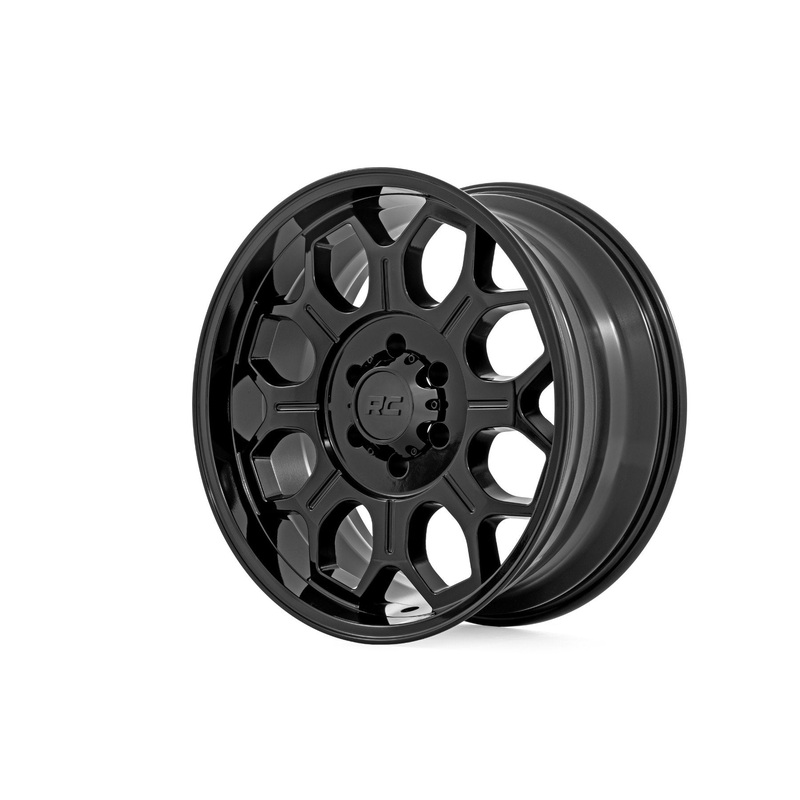 Rough Country 77 Series Wheel | One-Piece | Semi Gloss Black | 20×9 | 6×135 | 0mm