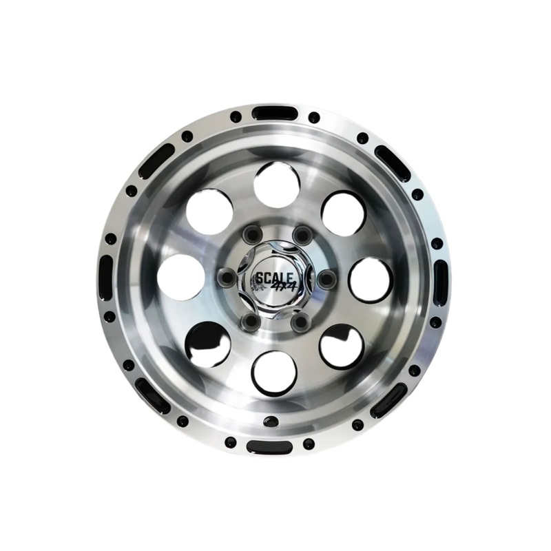 SCALE4X4 S52 Black w/ Machined Face 15″ Wheels – 15×10 / -46 / 6×139.7