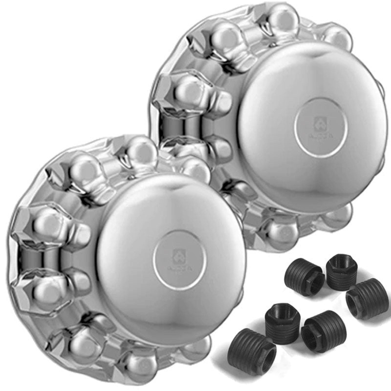 2 Pack Kit – ALCOA AL087200DT One Piece Rear 10 Hole Hub Pilot 10x285mm Wheel Covers