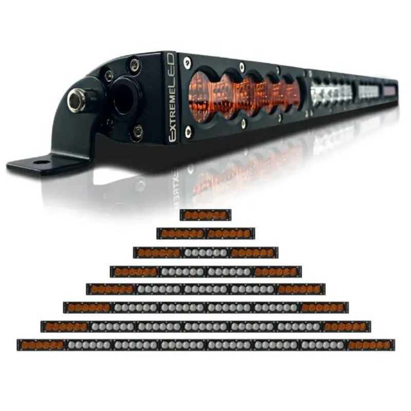 Extreme LED X6S Slim Amber/White LED Light Bar & Harness
