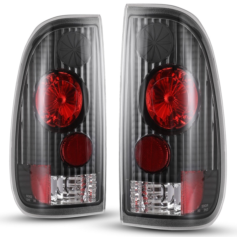 For 1997-2004 Ford F-150/1997-2007 Ford F-250 F-350 F-450 Tail Light – Black/Clear