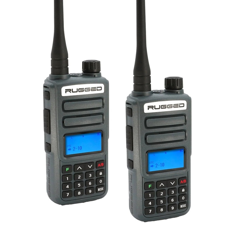 Rugged GMR2 Plus GMRS/FRS Two Way Handheld Radios (2-Pack)