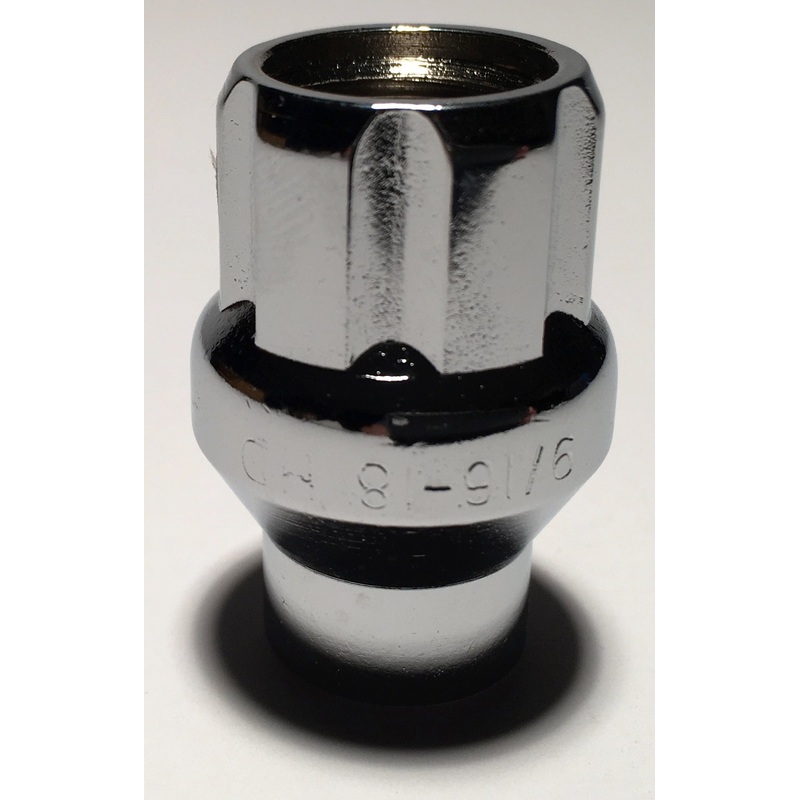 Open End 9/16 6 Spline ET Truck Lug Nut Large Diameter Bulge