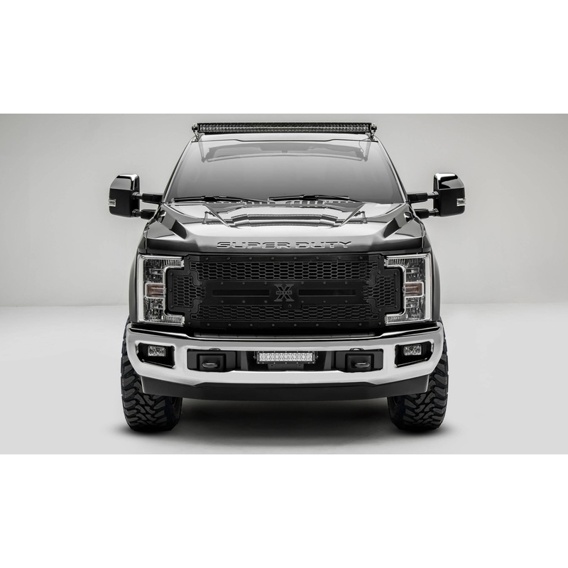 T-REX Grilles 7715371-BR Black Mild Steel Laser Cut Pattern Grille Fits 2017-2019 Ford F-250 F-350 F-450 F-550