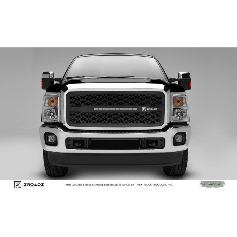 T-REX Grilles Z315461 Black Mild Steel Laser Cut Pattern Grille Fits 2011-2016 Ford F-250 F-350 F-450 F-550