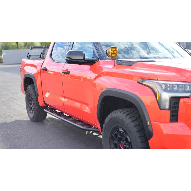 WESTCOTT DESIGNS 2022-2025 Toyota Tundra 0 Degree Angle Rocker Sliders (No Kickout) – Black Powder Coated